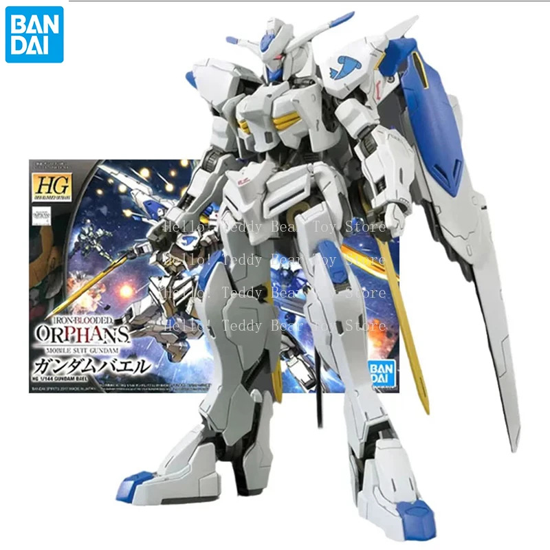 بانداي جاندام أطقم منمذجة الشكل HG 1/144 الأيتام ذات الدم الحديدي ASW-G-01Gundam Bael هدية لعبة جمع للأطفال شخصيات الحركة