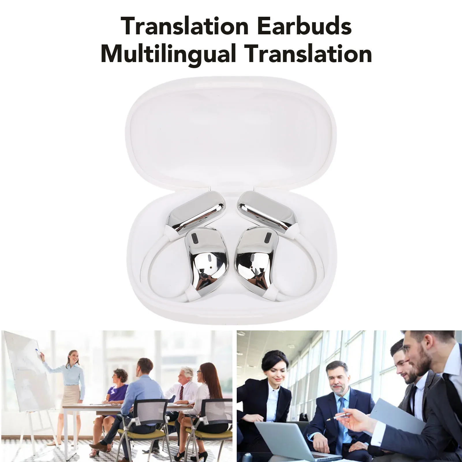 Наушники-переводки с искусственным интеллектом, реальное время 133, переводка языка, беспроводное устройство-переводчик для наушников для путешествий, делового исследования