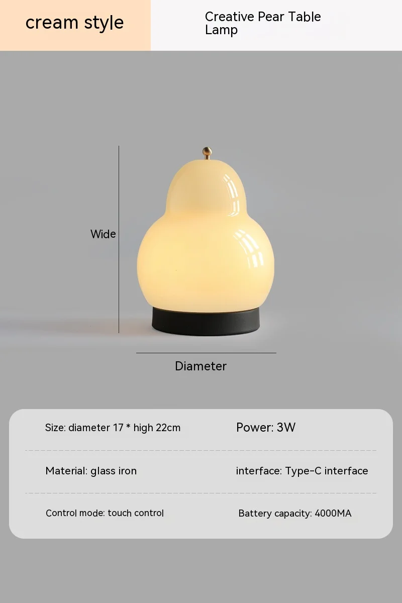 Lampada da notte lampada di illuminazione a batteria a lunga durata lampada da tavolo per la protezione degli occhi per l'alimentazione del bambino lampada da comodino lampada da notte per camera da letto