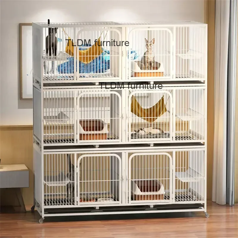 

Indoor Cat Cages Breeding Cages Three-layer Cat House Household Cat Cabinet Dog Breeding Cages Pet Cat Dog Cage Cats Cottage