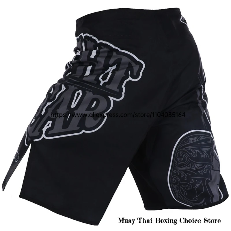 MMA-Shorts zum Training, Kickboxen, Drache, schwarze Kampfshorts für Kampfsport, Cage Fight, Muay Thai, BJJ, Boxen, Grappling – Detail 8