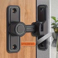 90° Barn Door Lock Heavy Duty Sliding Barn Door Latch Lock Bolt 90 Degree Flip Gate Latch Wine Cabinet Closet Right Angle Lock
