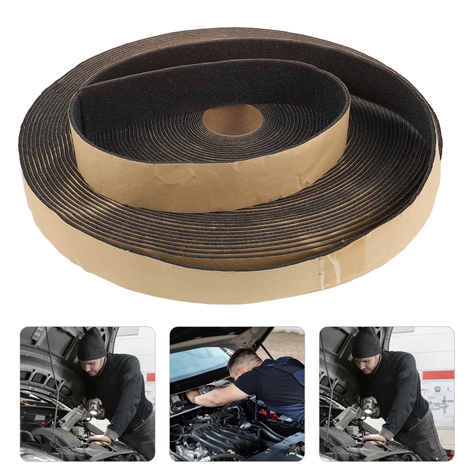 1 Roll Car Audio Sound Deadening Tape Self Adhesive Sponge Anti Vibration Rattle Dampening Tape for Automotive Wiring Harness