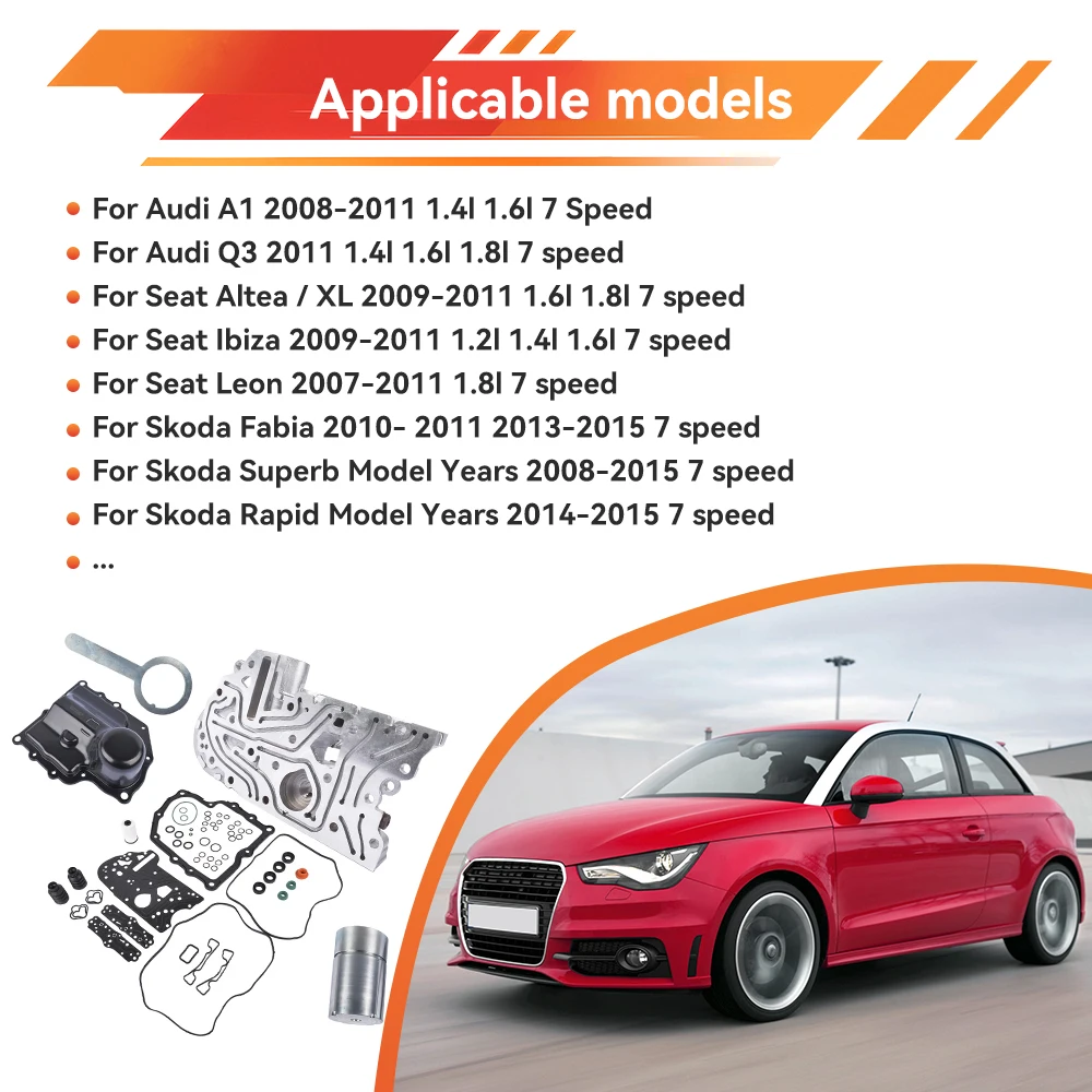 Podofo DSG 7-speed Mechatronics DQ200 0AM325025D Automatic Transmission Repair Kit 7-speed DSG Transmission With Dry Clutch For Seat Skoda Audi Volkswagen Jetta
