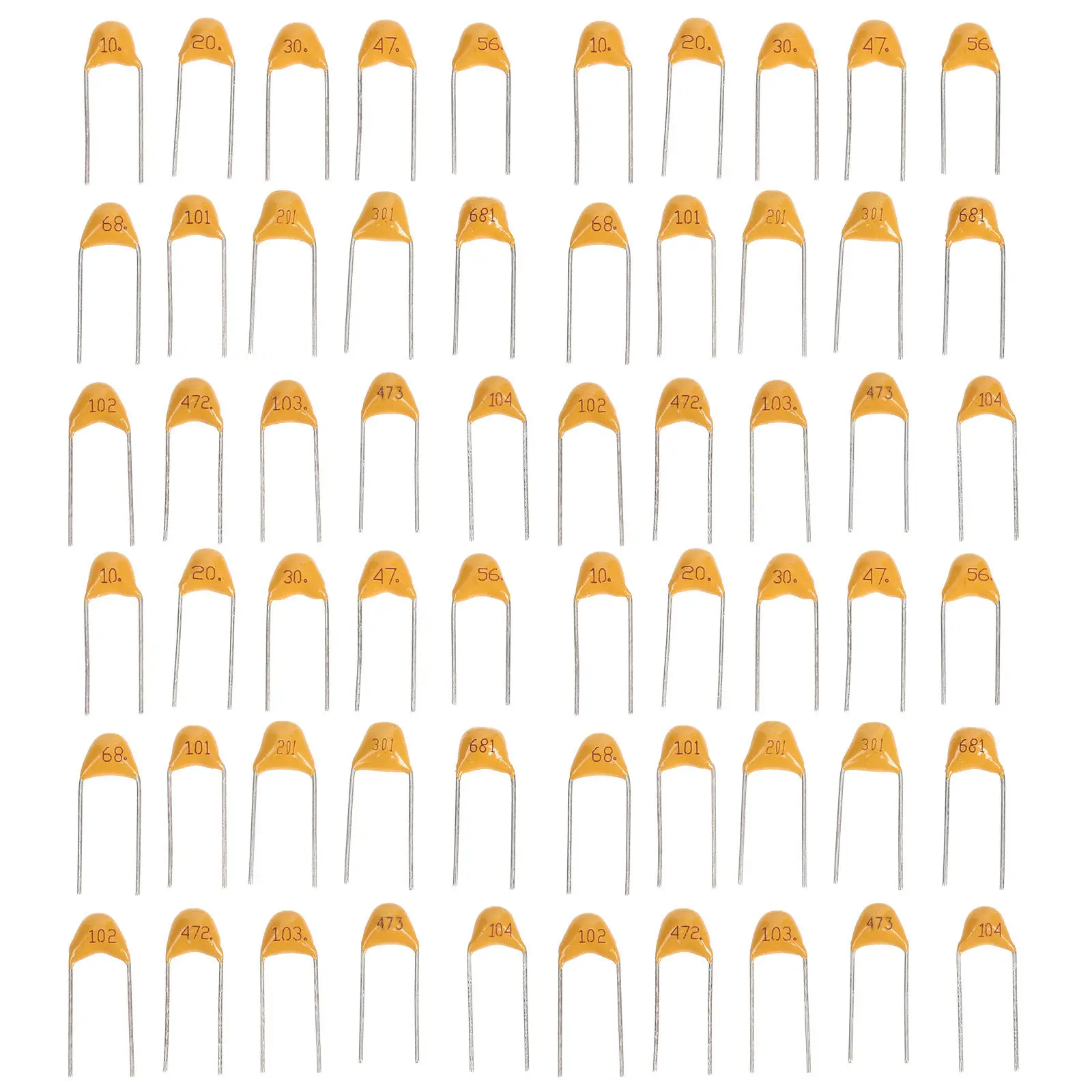 1Set Ceramic Capacitor Sample Assorted 50V Ceramic Chip Capacitor Multilayer Monolithic Capacitance for Electronics Repair DIY