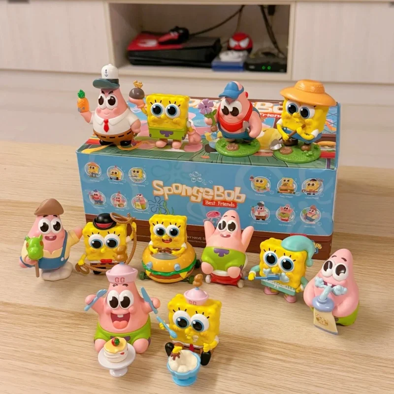 POP MART In Stock Genuine Spongebob Squarepants Good Friends Series Figurine Blind Box Desktop Decor Mystery Box Birthday Gift view 5