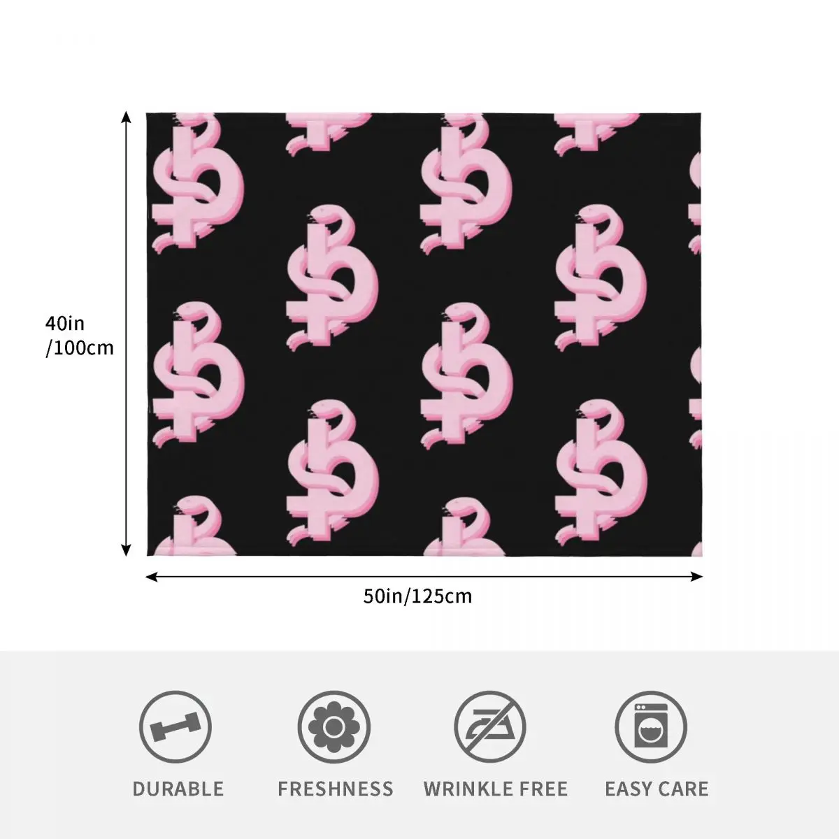 Coperta da tiro rosa con logo Blackbear Designer pesanti per dormire calde per coperte anime invernali