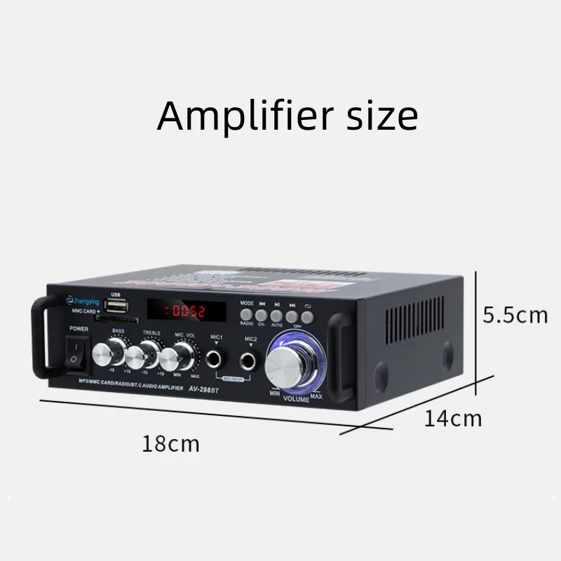 Power Amplifier HiFi Stereo Speaker Bluetooth Speaker Amplifier for Home Use
