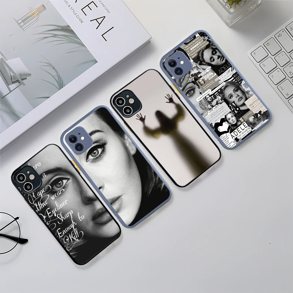 Singer Adele A-Adkins Phone Case For IPhone 14 11 12 13 Mini Pro Max 8 7 Plus X XR XS MAX Translucent Matte Cover