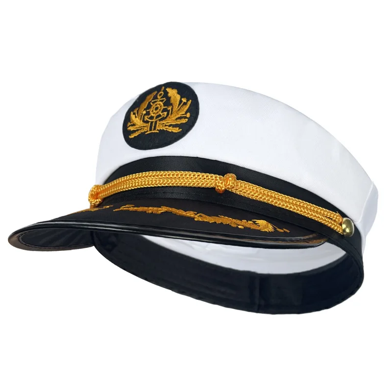 

Military Hat Army Peaked Military Cap Flat Top Retro General Event Party Gift 8M249