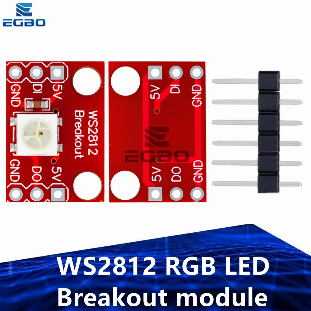 وحدة اندلاع ليد RGB لمجموعة اردوينو ديي ، EGBO WS2812 ، 5V ، 1-10