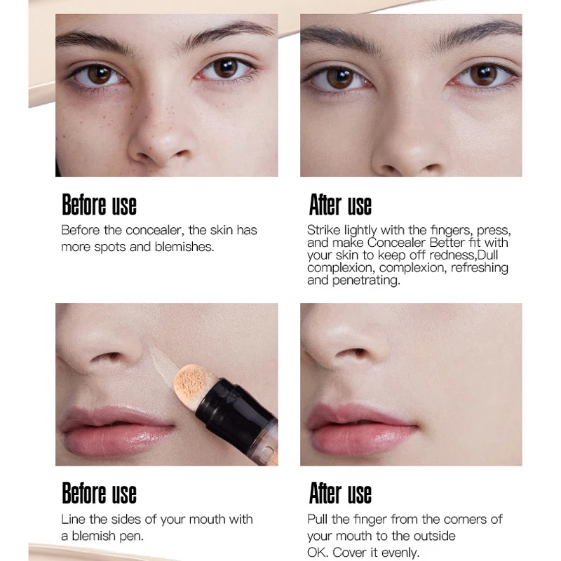 リキッドコンシーラー フルカバレッジファンデーション クリームカバー スポットニキビ くま 色付きシェード コンシーラー 肌のトーン フェイスメイク