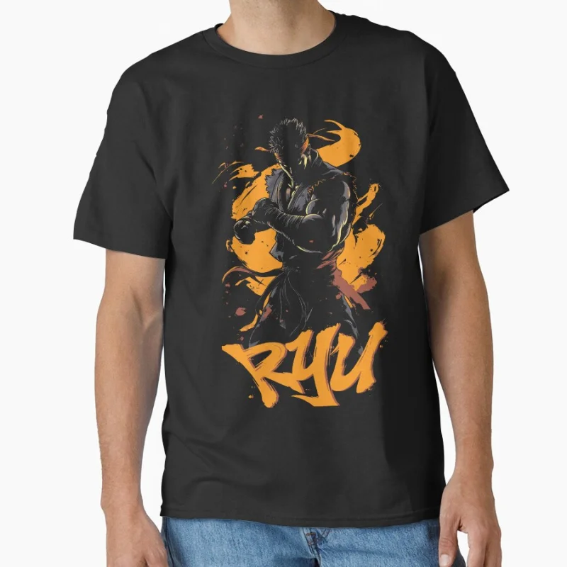 

Ryu 80s Retro Arcade video game Street fighter GYM Martial art gift T-shirt for men Large size Tops S-6XL Mens clothing