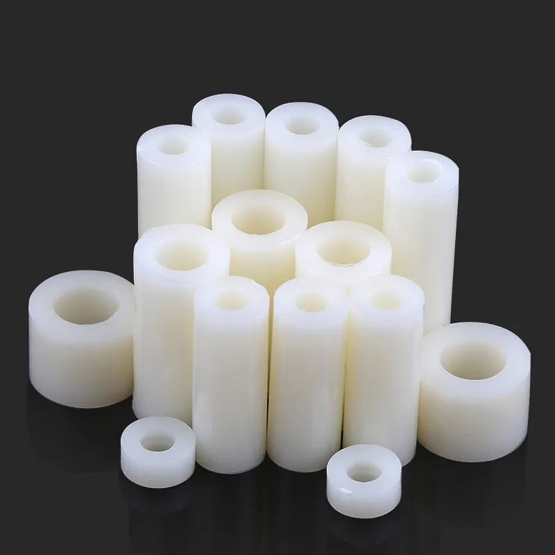 M3 Nylon ABS Round Hollow Non-Threaded Standoff Spacer Washer PCB Board For Screw Bolt   ID 3.2mm OD=7mm Length=2mm to 30mm