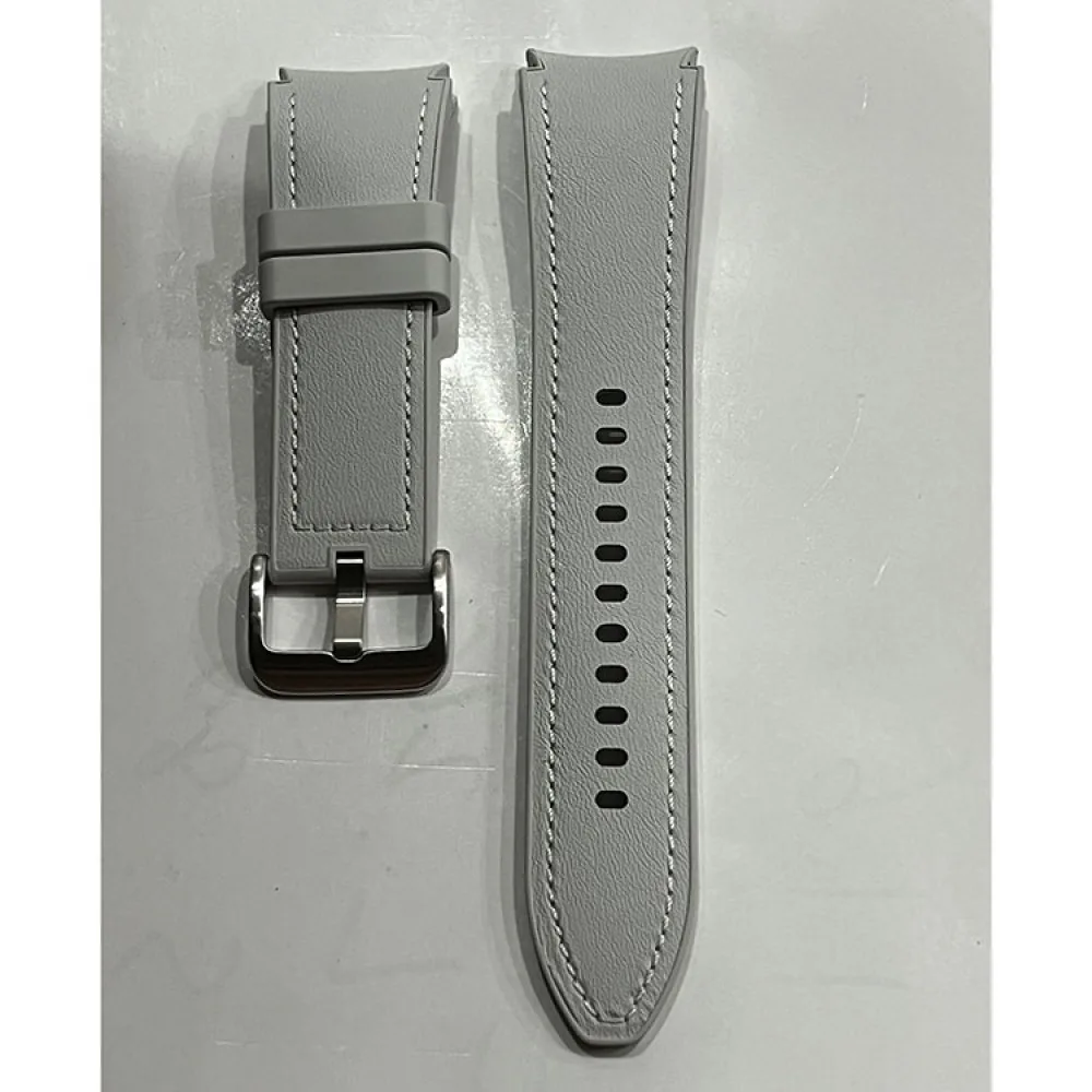 

Black/Gray PU Leather Watch Band Strap for Samsung Galaxy Watch 4/5/6/6 Classic Watchband Replacement Parts