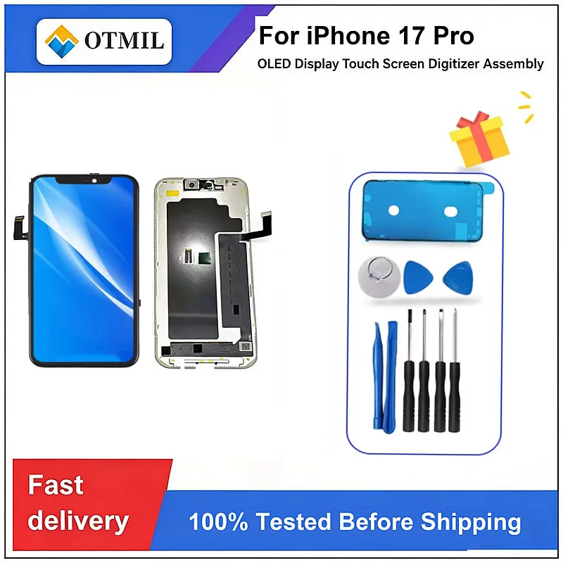 Screen Replacement for IPhone 17 Pro OLED Display Touch Screen Digitizer Full Assembly With Frame OLED Easy Installation