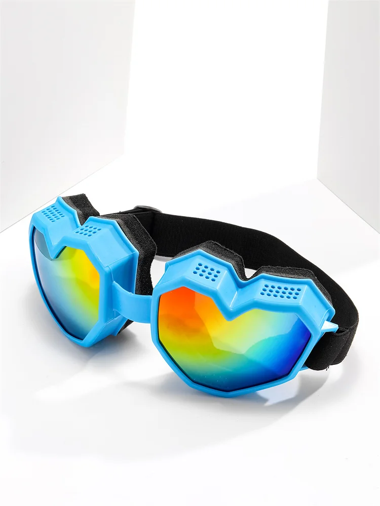 Paire de lunettes de soleil PC en forme d\'amour, résistantes au vent et aux ultraviolets, lunettes de ski Love