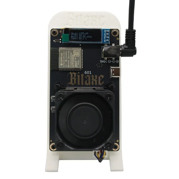 

Bitaxe Gamma 601 Solo Miner Wth Stand 1.2TH/S 18W BM1370 Asic Chip From Antminer S21 Pro Bitcoin BTC Miner EU Plug
