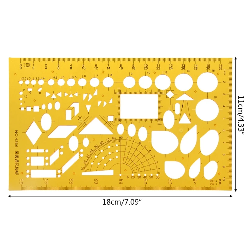 K Resin Heating Ventilation Design Drawing Template Ruler Measuring Tool Student