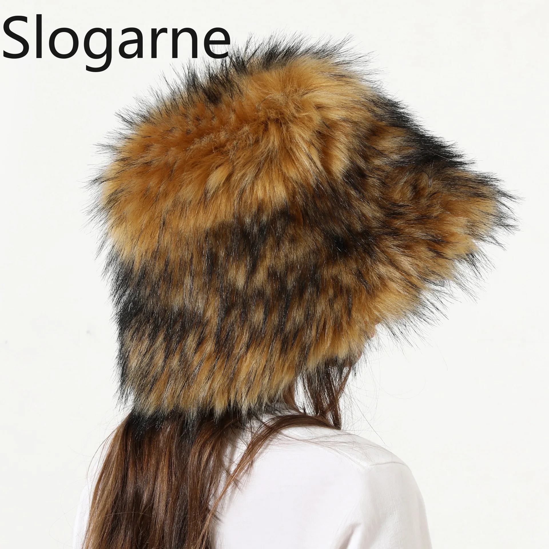 Women Winter Snow Ski Fur Hats Warm Faux Raccoon Fur Bucket Hat Big Brim Europe United States Female Top Quality Caps Drop Ship