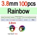 100 Piezas de Arcoíris de 3.8mm