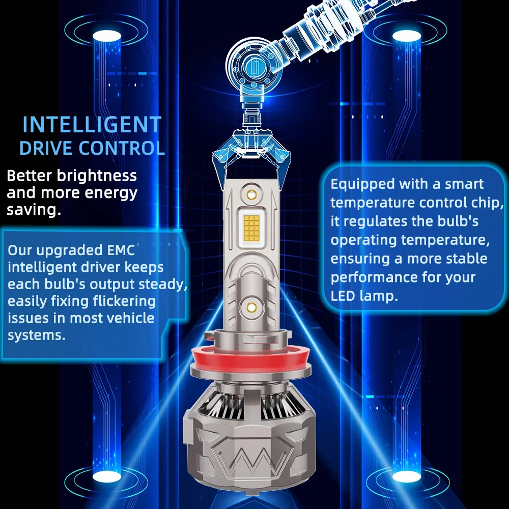 جديد h7 led المصباح الحقيقي 170 واط h1 h4 h7led h8 h11 9005 9006 hb4 hb3 مصابيح السيارة Canbus 6000k 12 فولت السوبر مشرق كشافات لمبة #6