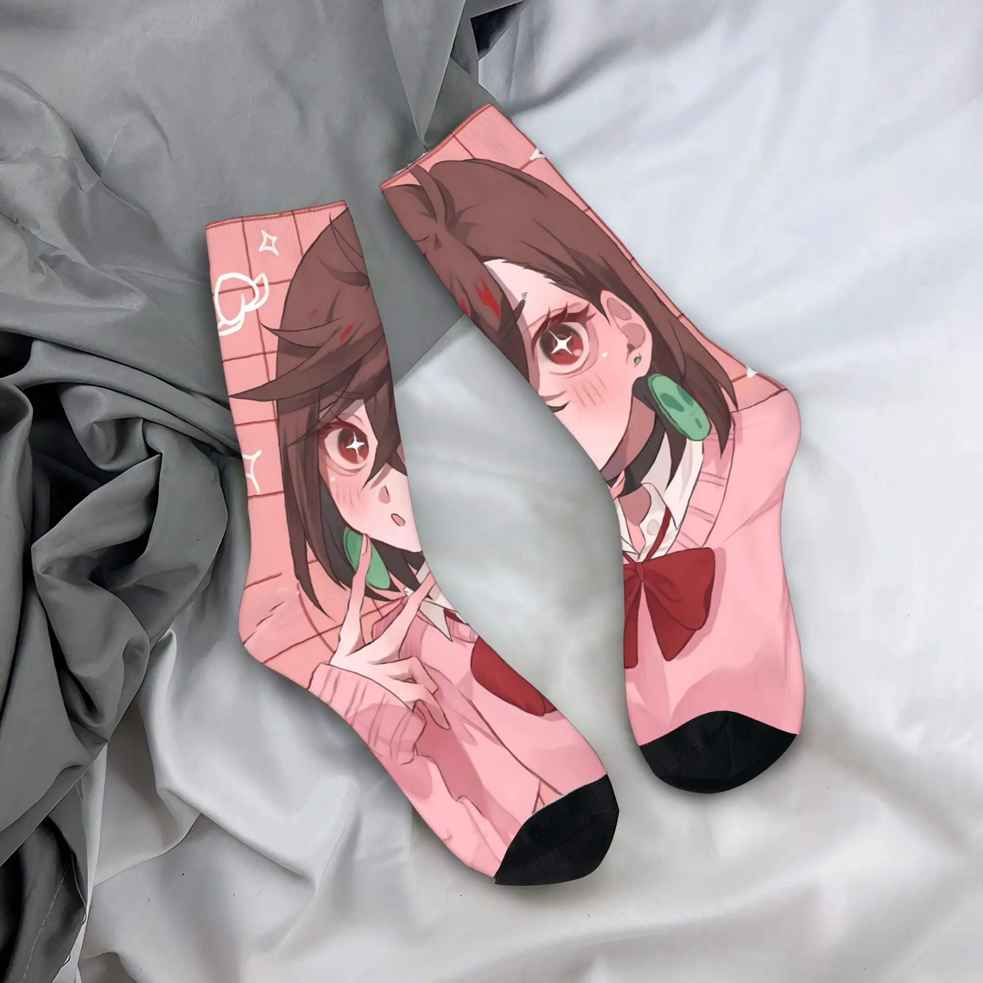 Dandadan Manga Anime Stockings  Custom Retro Socks Winter Anti Slip Socks Adults Men Cycling Soft Socks