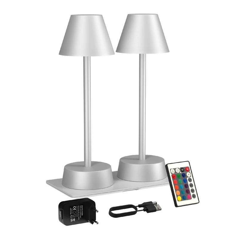 

Portable LED Cordless Table Light Rechargeable Desk Lamp Set with Inductive Charging Base 2-pack