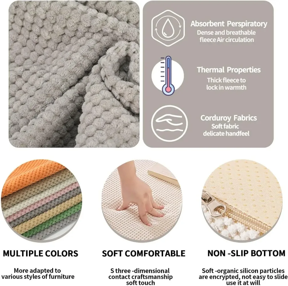 Custom Corduroy Bench Cushions Corn kernel Bay Window Seat Cushions Sofa Chair Seat Pads Cushion Garden Patio Seat Pads Backrest