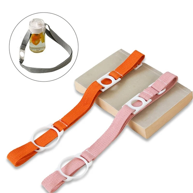 1pc 2 In 1 Adjustable Water Bottle Strap Universal Portable Water Bottle Shoulder Strap Holder Travel StrapNew