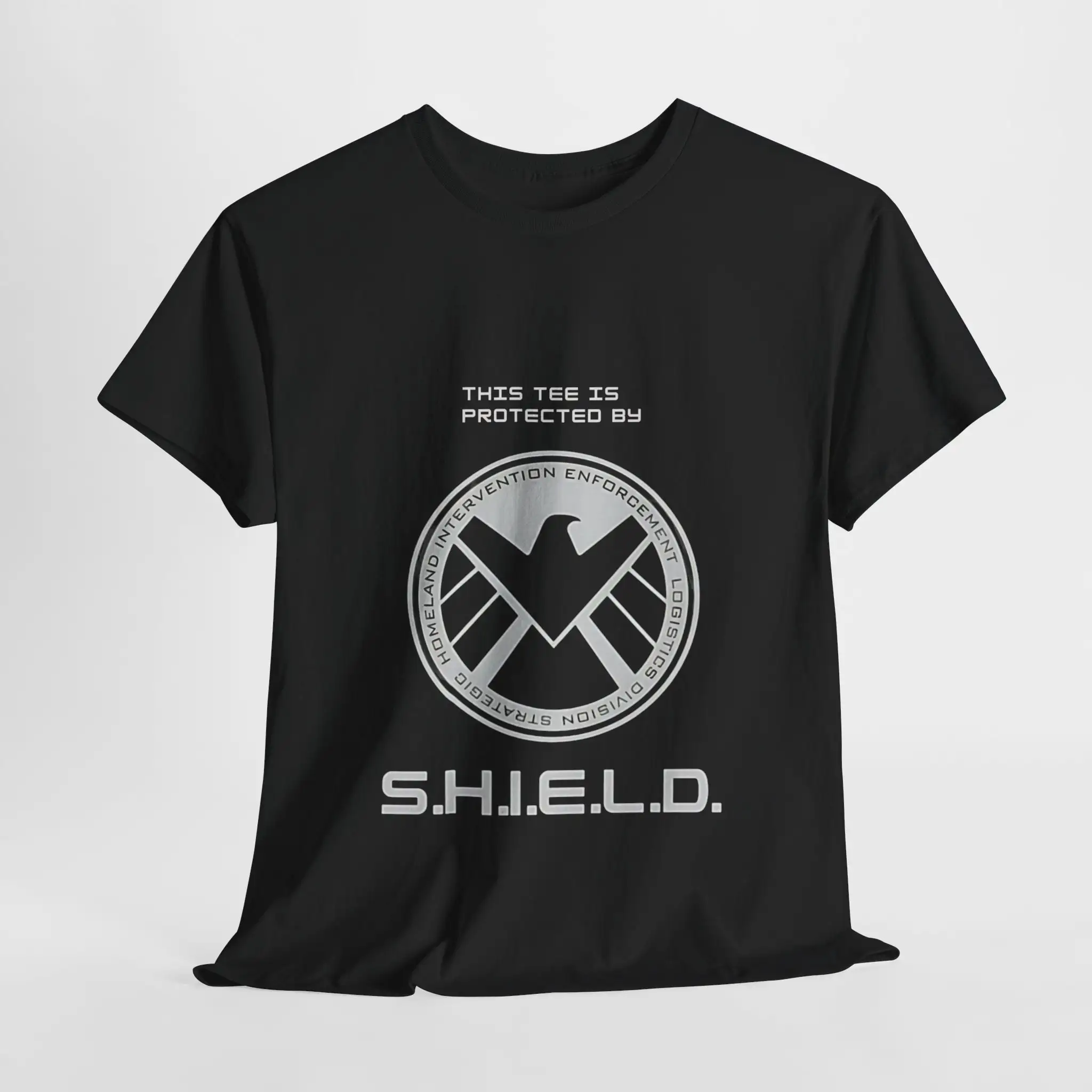 Custom Shield Design T Shirt Heavy Cotton 3 Colors Available