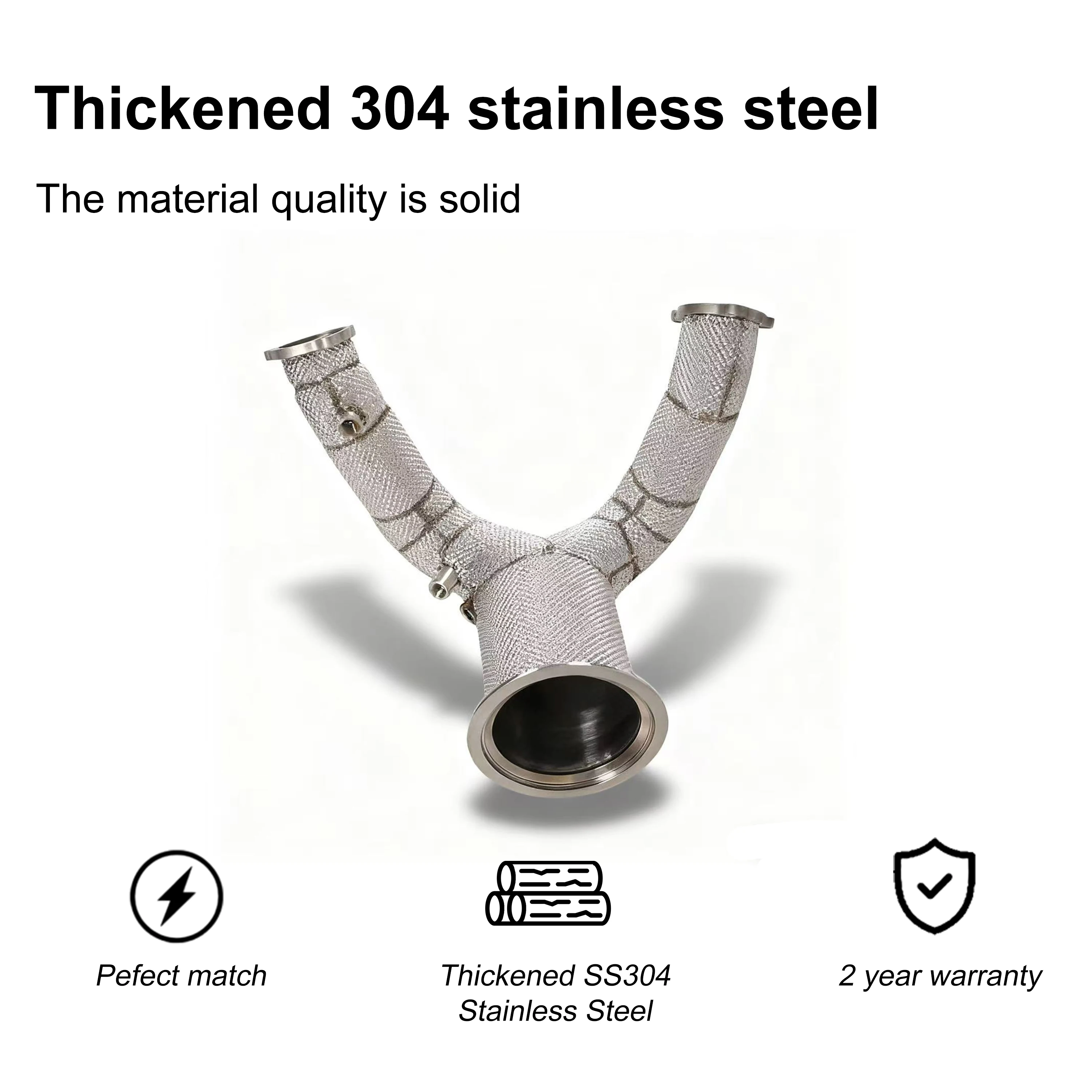 ACE Free Flow Performance Auspuffrohr für Audi Q7 Q8 3.0T Hochwertiges Downpipe mit Hitzeschild SUS304 Auto-Zubehör – Detail 7
