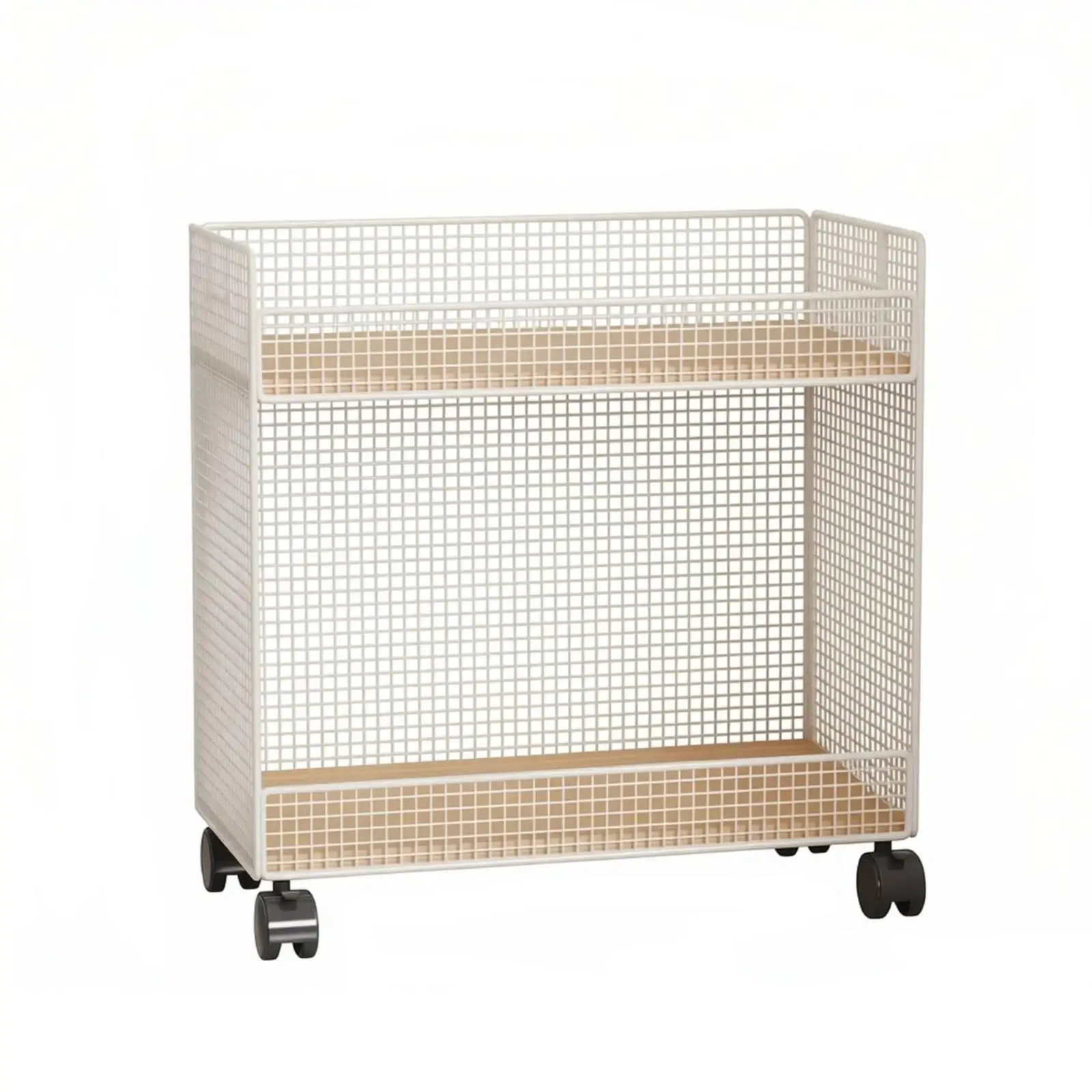 Slim Mobile Storage Shelf on Wheels for Kitchen Gap Rack with Open Display Shelving