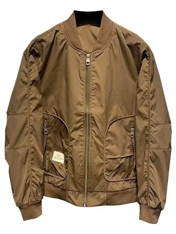 

Повседневная мужская бейсбольная куртка, осенняя новая модная корейская версия, высококачественная простая мужская рабочая одежда, универсальная молодежная трендовая куртка