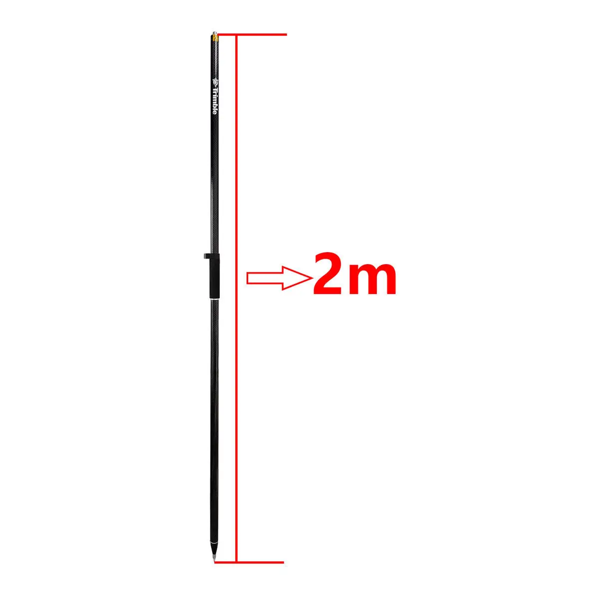 Imagem -02 - Nova Tri Mble 2m Fibra de Carbono com Seções Costura Vara de Carbono Pólo Gps Levantamento