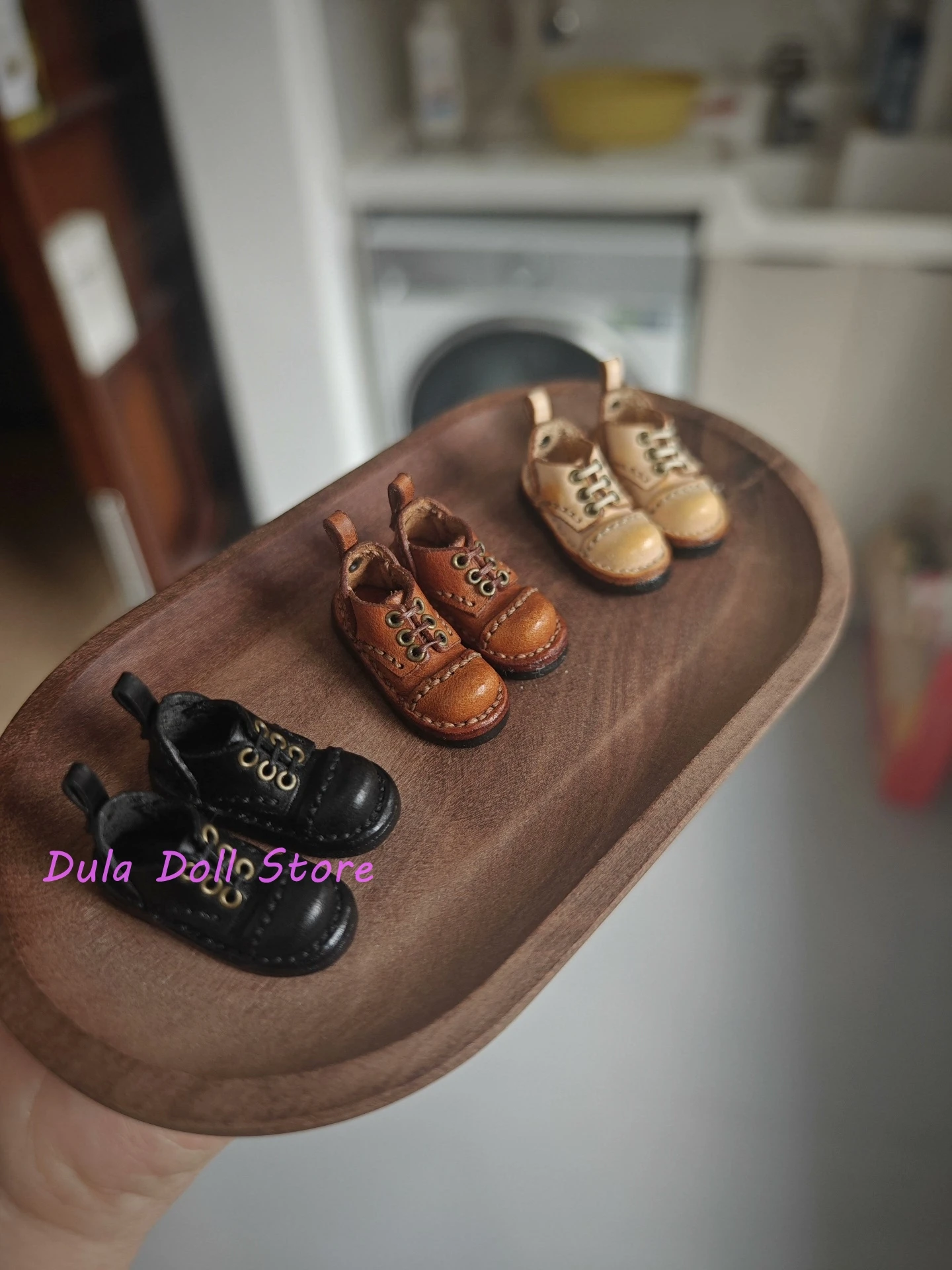 

Кожаные туфли ручной работы на шнуровке 2026 Dula Doll для кукол Blythe, OB22, OB24, Azone и кукол с телом типа «маленькая рыбка»