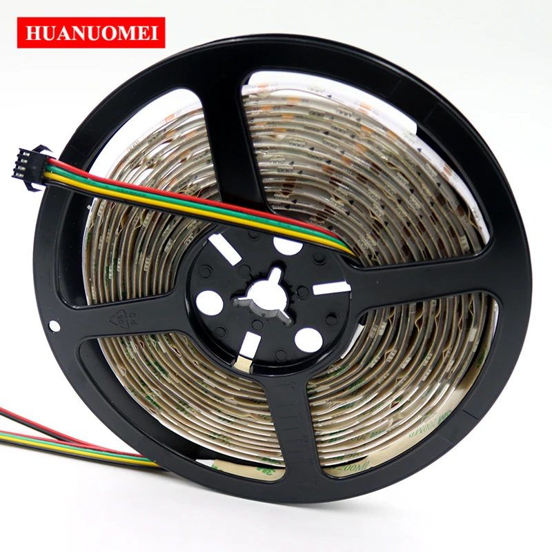 30Pixels/M DC 5V SK9822 Addressable RGB Strip LED Pixel Light Outdoor Waterproof Flexible Tape IP65 White PCB for TV Decoration