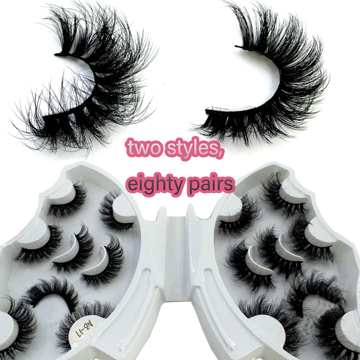 HBZGTLAD 8 pairs  3D artificial mink eyelashes soft false eyelashes crossed messy thick eyelashes extended makeup false eyelashe