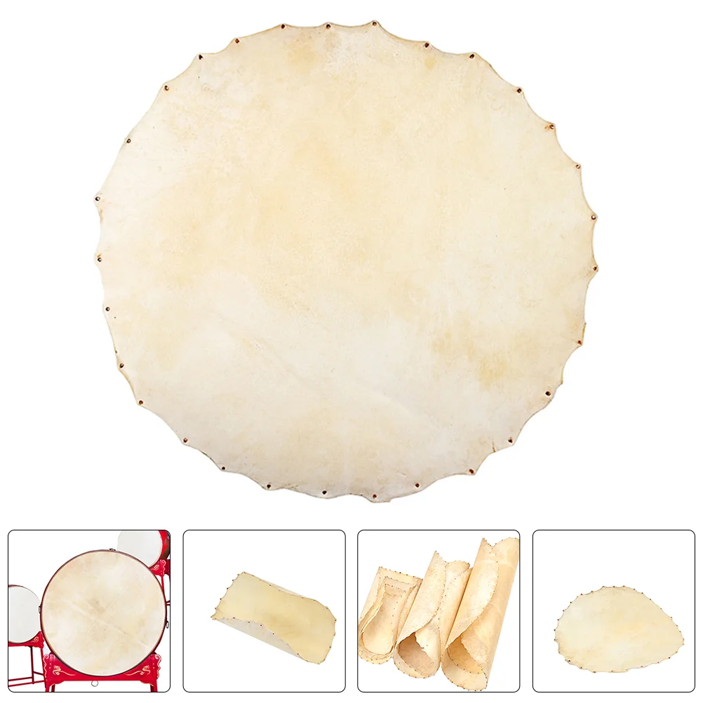 Drum Skin Musical Instrument Parts Leathers Sports Durable Heads Supple Khaki Percussion Replacements Child