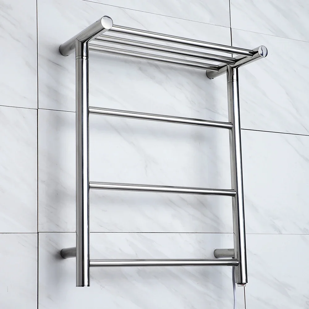 Bathroom Wall Mounted Brushed Gold Towel Warmer Rack Heated Towel Rail 9041