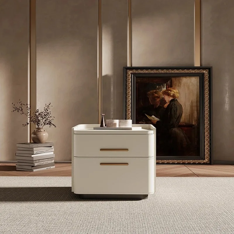 

Storage Luxury Nightstand Aesthetic Simple Drawer Italian Bedside Table Trendy Nordic Mesa De Cabeceira Postmodern Furniture