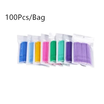 

100Pcs/bag Micro Brush Disposable Makeup Brushes Durable Microbrush Applicator Eyelash Extensions Make Up Tool