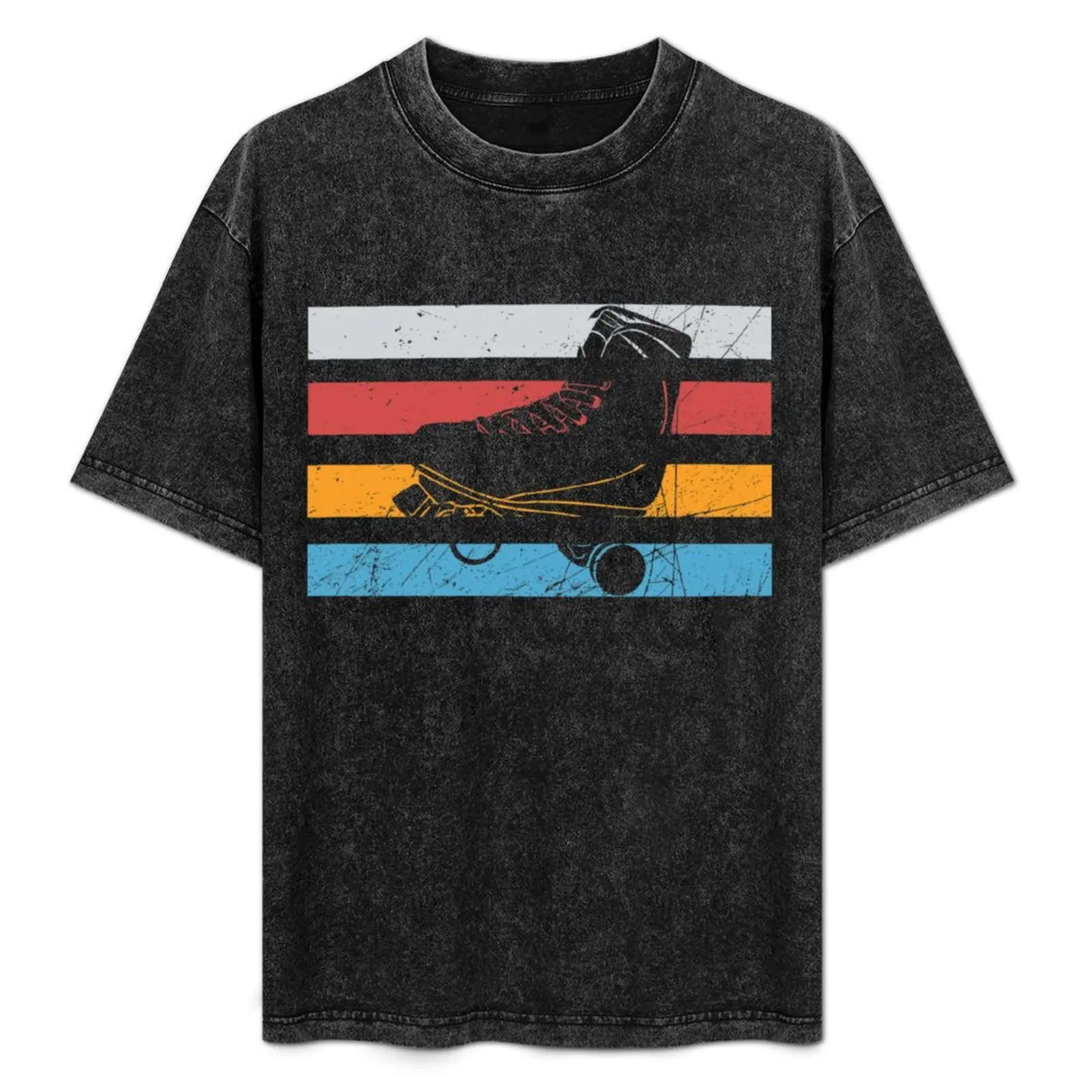 Roller Skating - Just Skate Retro Style 70s-80s Unisex All Ages T-Shirt Basic Solid Color Short Sleeve T-Shirt