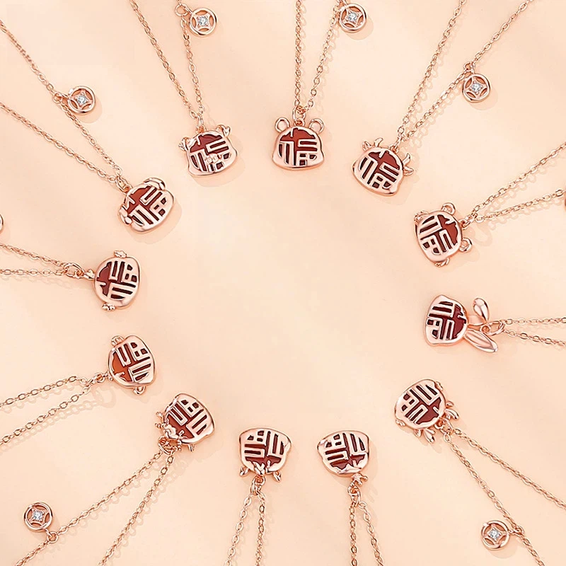 

Оригинальное женское ожерелье из стерлингового серебра 925 пробы с китайским зодиаком из розового золота для женщин, персонализированные ювелирные изделия на заказ, подарки на день рождения