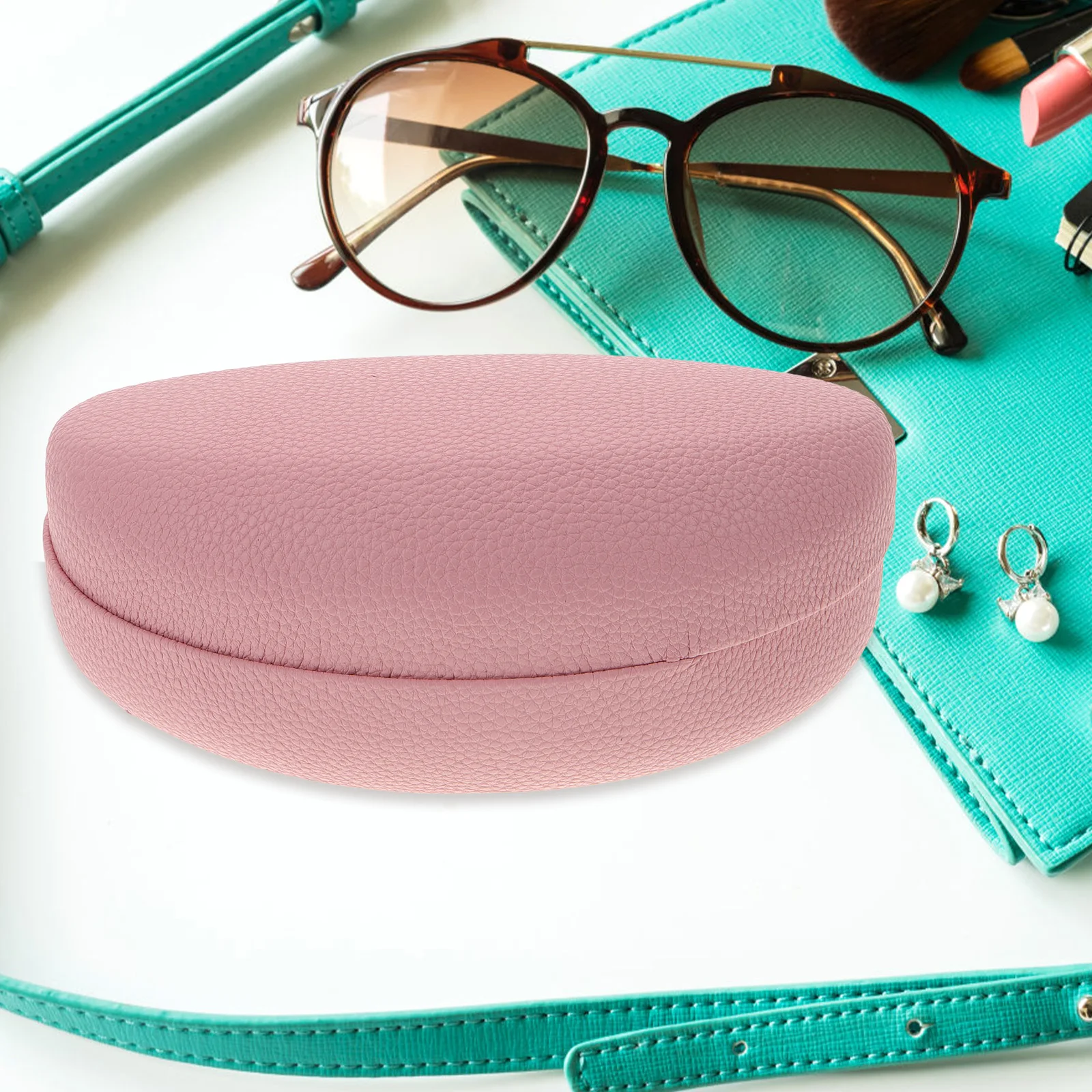 

Hard Shell Sunglasses Case Extra Large Protective Lining Scratch Resistant Eyeglasses Case Smooth Surface Easy Clean Gift Friend