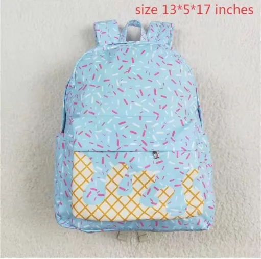 

School Bag Children's Zipper Lunch Box Boutique Children's Ice Cream Print Insulated Lunch Box High Quality Gym Bag Retail