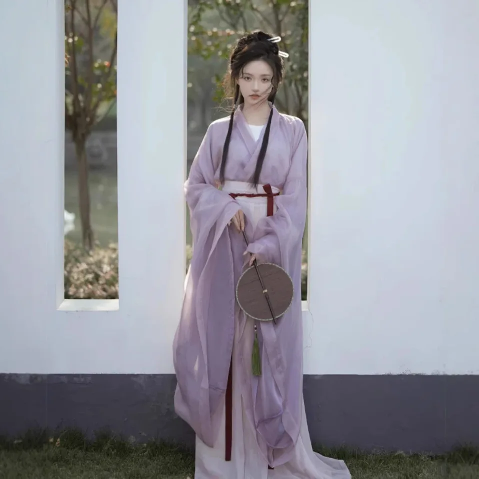 

Wei and Style Han Clothing for Southern Northern Dynasties Big Sleeve Wear Work Elements Ancient Flow Skirt with Wide Sleeves