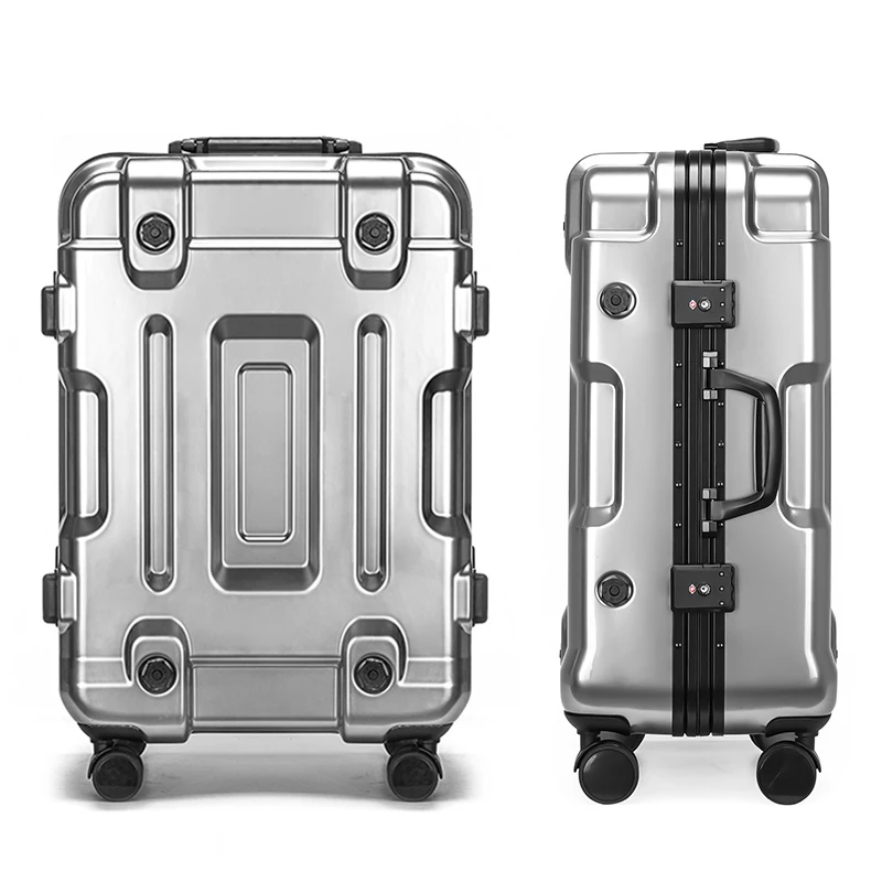 

Luggage Aluminum Frame Universal Wheel Men's 28" Travel Case 20" Cabin Case 24"Suitcase 26" Zipper Silent Roller Trolley Box