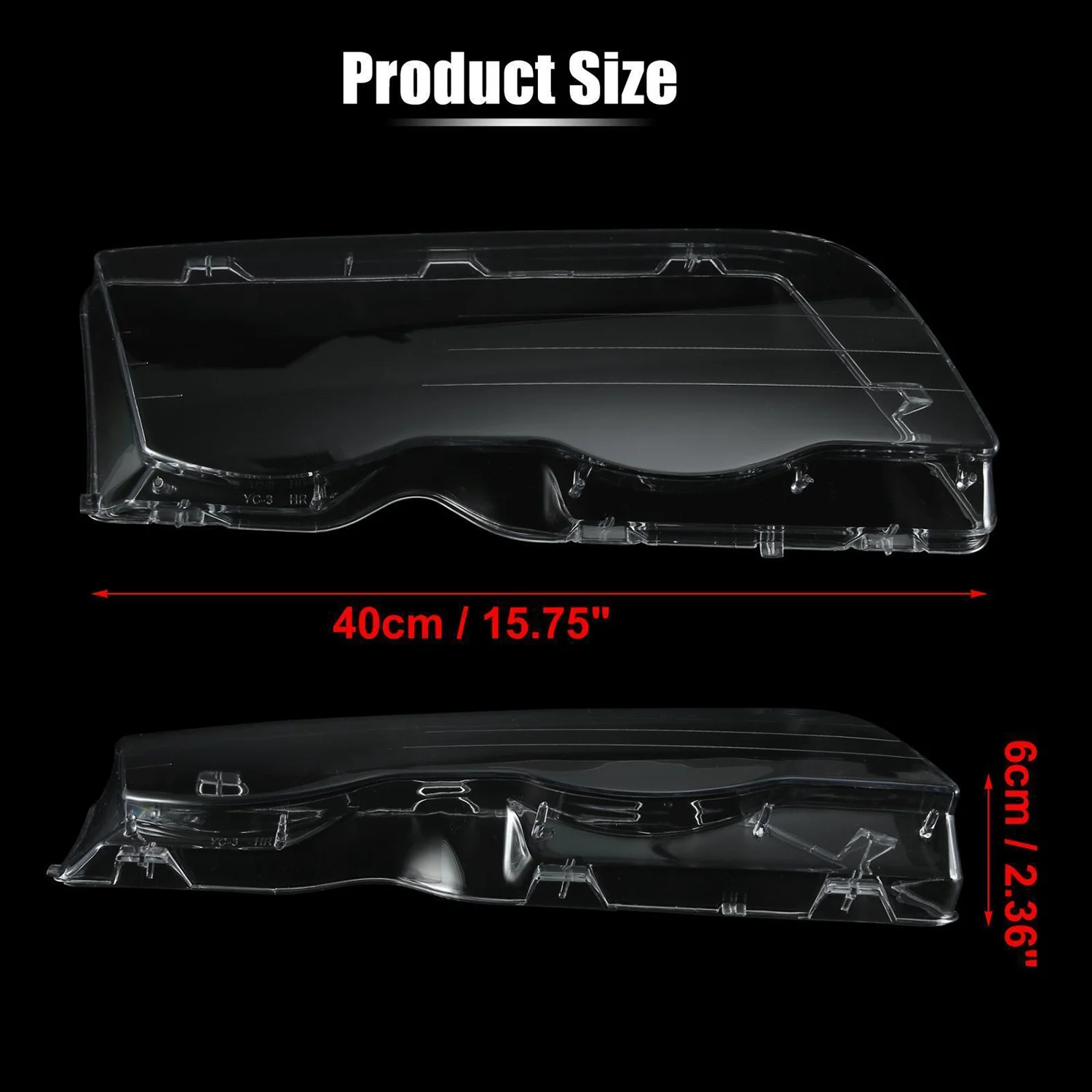 

Right Car Headlight Lens Cover Lens Head Light Shell Cover For BMW E46 3-Series 4-Doors 320 325 330 1998-2001-N25R