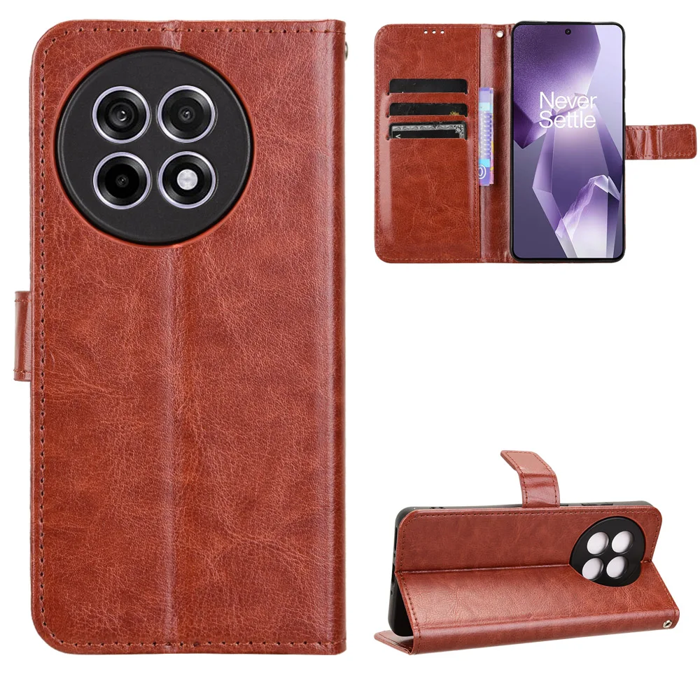 ل OnePlus 13R محفظة جلدية فاخرة جراب هاتف ل One Plus 13R حافظة حامل وظيفة حامل بطاقة CPH2647 5G #2